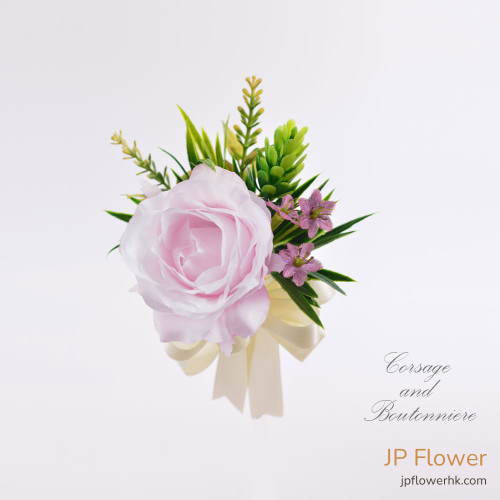 Rose corsage (silk flower)-AC250