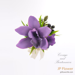 Elegant Violette: Cymbidium & Mini Lily Corsage (Banquet/Graduation) Elegant Violette: Cymbidium & Mini Lily Corsage (Banquet/Graduation)