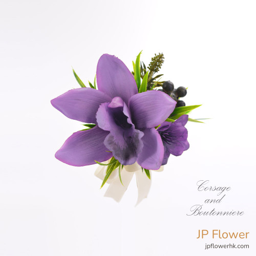 JP Flower HK 雅緻紫韻蕙蘭小百合襟花