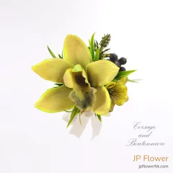The "Main Character" Yellow Cymbidium & Alstroemeria Boutonnière | For Grads & VIPs Who Hate Boring