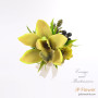 The "Main Character" Yellow Cymbidium & Alstroemeria Boutonnière | For Grads & VIPs Who Hate Boring The "Main Character" Yellow Cymbidium & Alstroemeria Boutonnière | For Grads & VIPs Who Hate Boring