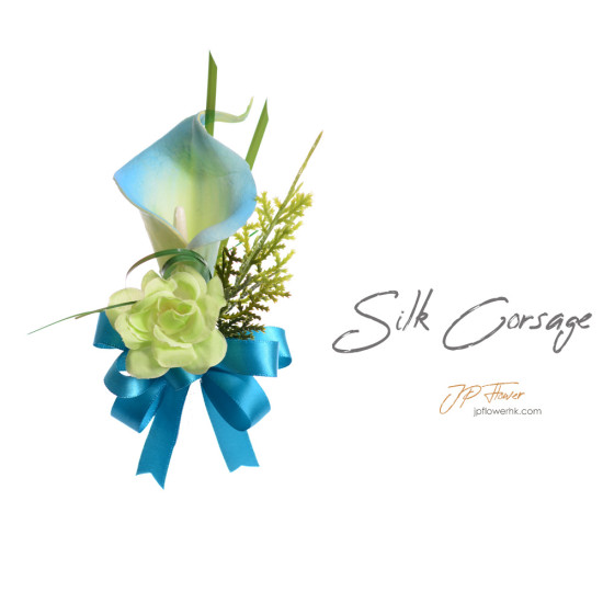 Calla lily corsage (silk)-AC252