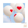 12吋白底紅色桃心氣球 12吋白底紅色桃心氣球