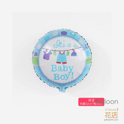 18-inch Round Blue Apparel Foil Balloon | Baby Arrival Balloons 18-inch Round Blue Apparel Foil Balloon | Baby Arrival Balloons