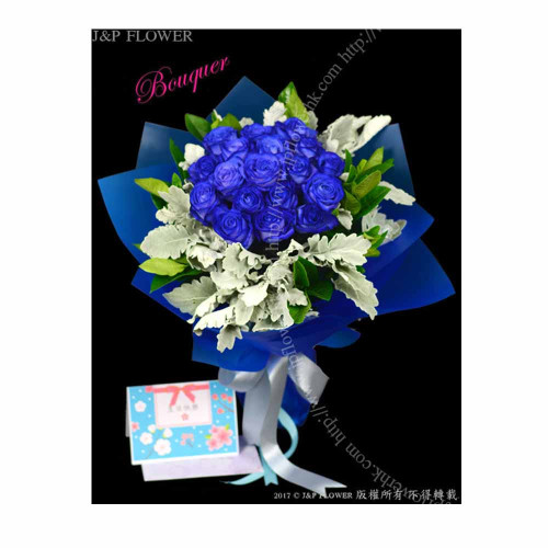 18枝荷蘭藍玫瑰花束