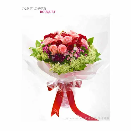 JP花店的情人節選擇：36枝玫瑰花束，送給心愛的人