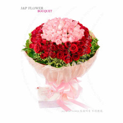 精選畢業花束：送給朋友的混色玫瑰 - JP花店的網上訂花服務-BO367