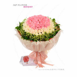 母親頒獎典禮的完美花束：108枝玫瑰來自JP花店的祝福-BO377