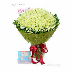 JP花店推薦:感謝老師的升職花束,18枝玫瑰與優雅百合的完美詮釋 用花束祝賀老師升職:18枝玫瑰、百合與清新尤加利的搭配