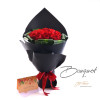 精選花束：18朵玫瑰花搭配巴西葉，為您帶來浪漫與自然的氛圍-JP花店