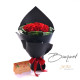 Selected bouquet: 18 roses with Brazilian leaves, bringing you a romantic and natural atmosphere-JP Flower Shop