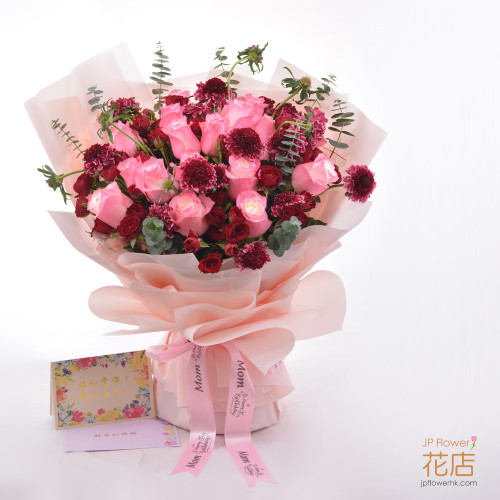特別日子必備:朋友之間的精美玫瑰小玫瑰花束 朋友之間的特殊花束:選擇玫瑰與小玫瑰為特別時刻增添光彩