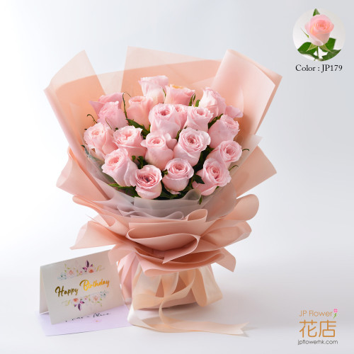 花束-18枝JP色玫瑰,完美詮釋特別記念日的浪漫與愛意 特別記念日專屬花束:18枝JP色玫瑰,傳遞你的最愛甜蜜心意