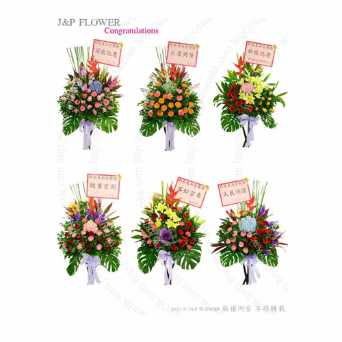 Flower basket: 6 types of flowers (minimum order of 4 pieces) CN224-1-JP Flower Shop