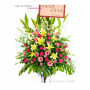 粉桃綻榮·開張花籃 — 百合・向日葵・火紅赫蕉蘭(含玫瑰、小天堂鳥、麝香花、尤加利,青鐵花籃) 粉桃綻榮·開張花籃 — 百合・向日葵・火紅赫蕉蘭(含玫瑰、小天堂鳥、麝香花、尤加利,青鐵花籃)