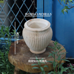 手工紅陶南瓜花盆-FP131