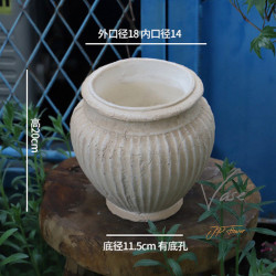 手工紅陶南瓜花盆-FP131