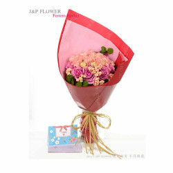 金莎朱古力絲花花束(12粒朱古力)-FR130