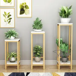 輕奢創意花架落地