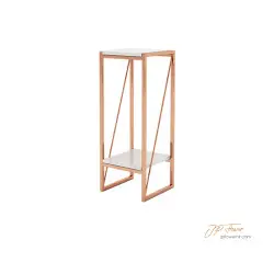 不銹鋼鍍玫瑰金大理石面花檯-FT107