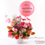 "Grand Vision" Cosmos X Roses X Hydrangea X Peony Luxury Table Flower Basket - Custom Balloon Set for Grand Opening/Office Relocation "Grand Vision" Cosmos X Roses X Hydrangea X Peony Luxury Table Flower Basket - Custom Balloon Set for Grand Opening/Office Relocation