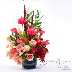 JP花店：專業定製花籃開張賀禮，打造完美枱花擺設 | 牡丹、馬蹄蘭、玫瑰-SF336