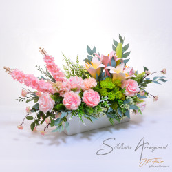 Table flower arrangements make your space more gorgeous - elegantly blooming lilies and peonies - SF345-JP Flower Shop