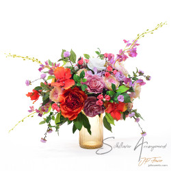 枱花-驚豔四溢！-跳舞蘭、牡丹、玫瑰、萬代蘭絕美枱花擺設-SF362