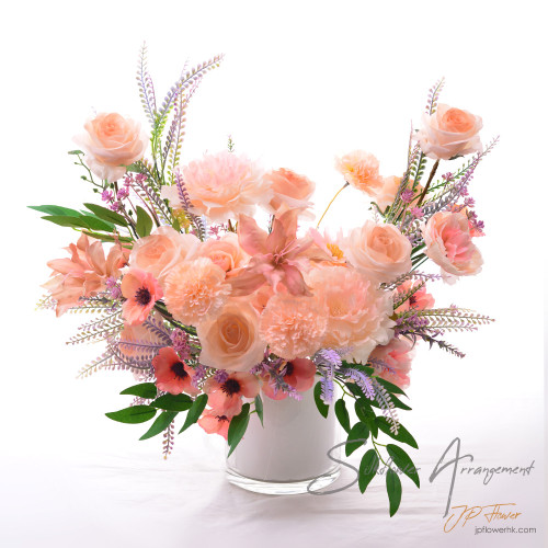 Table flower arrangements make your space more gorgeous - elegantly blooming roses and peonies - SF370-JP Flower Shop