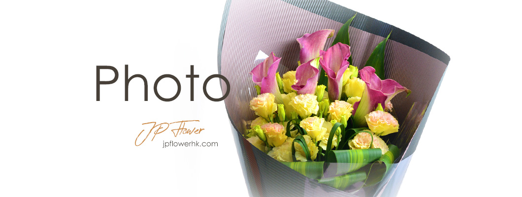 花店出售保鮮花參考圖片-荷蘭馬蹄蘭5枝+桔梗-BO463
