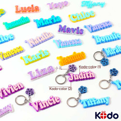Personalized colorful name letter bag charms, custom-made minimalist style keychains, cute name bag charms, birthday gifts, handbag charms