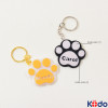 Personalized Paw Keychain: 3D Plastic Name Tag